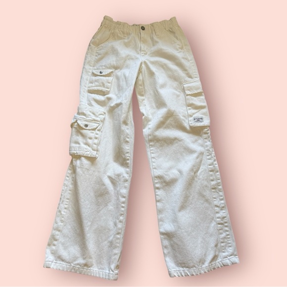 BDG Pants - BDG RAE CARPENTER CARGO URBAN OUTFITTERS WHITE BAGGY WIDE LEG SIZE 29